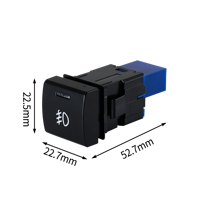 Interruptor de Luz Antiniebla para Autos Toyota 2018+, Nuevo Interruptor para Camry CHR Corolla CROSS, Material ABS 12V, Interruptor de Faros para Coche