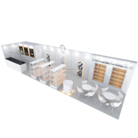 Stand d'exposition portable pour l'art de 10'x20', conception de stand d'exposition en forme d'arche