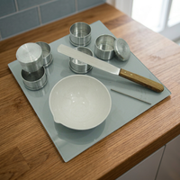 Kit de détermination des limites de plastique dans le sol avec plaque de mélange en verre, coupelle d'évaporation, spatule et boîtes d'évaporation en aluminium pour l'analyse des sols