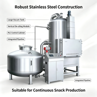 Automatische vacuüm-friteuse met lage temperatuur, oliecirculatie & ontvetting, voor het maken van fruit-, groente- en champignonschips