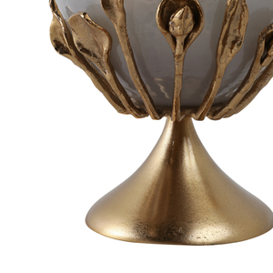 Decorative Glass Metal Hurricane Candle Holder Elegant Pillar <b>Candlestick</b> Table Centerpiece Home Decor - Product Image 5