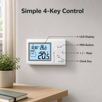 Termostato Programable al por Mayor con Pantalla LCD Retroiluminada, 6 Periodos de Tiempo y Bloqueo con Llave para Uso Doméstico