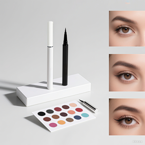 Embout de cheveux fins de 1mm, emballage noir et <span class=keywords><strong>blanc</strong></span>, eyeliner <span class=keywords><strong>liquide</strong></span> imperméable et résistant aux taches, longue durée, 24 h, logo personnalisé - Product Image 3