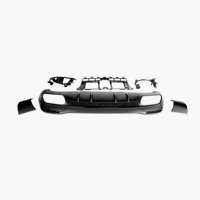 Difusor de Parachoques Trasero con Soporte y Salida Cuádruple en Negro ABS para Mercedes Benz GLE63