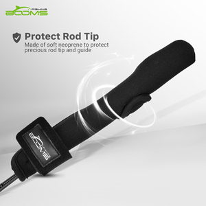 Protector de Punta de Caña de Pescar RS5 de <span class=keywords><strong>Neopreno</strong></span> Suave con Correa para Caña, 6*24cm, para <span class=keywords><strong>Pesca</strong></span> en Lagos, Ríos, Arroyos y Agua Salada - Product Image 4
