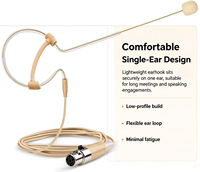 Microphone filaire beige ZD-1730 à condensateur omnidirectionnel avec prise XLR 3,5 mm, léger et anti-bruit pour la scène et l'enseignement