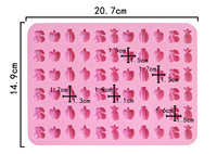 60 piezas de lindo molde cuentagotas de caramelo 60 piezas de gelatina de caramelo de chocolate de frutas y animales, molde de silicona de caramelo QQ