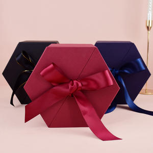 Altıgen çiçek kutusu gül hediye paketleme çiçek aranjmanı kutusu çiçek ambalaj kutusu boş sevgililer günü - Product Image 5