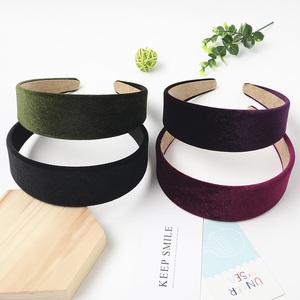 格尔登女式时尚发带新款12色宽天鹅绒面料简约平头发带配件 - Product Image 4
