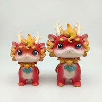 Figurine de collection unisexe en PVC et résine articulée, design artistique, Qilin porte-bonheur 3D, tendance, décorative, personnalisée