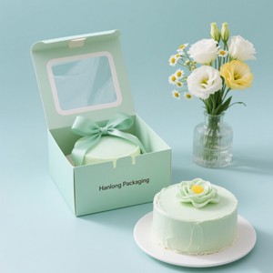 Có thể tái chế cấp thực phẩm dùng một lần Bánh hộp 8 inch 10 inch tông giấy đám cưới/sinh nhật/hàng ngày Bánh hộp với xử lý - Product Image 3