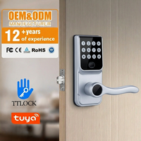 Cerradura Inteligente para Puerta con Combinación de Contraseña y Wifi 2026, Cerradura Digital Inteligente para Dormitorio Ttlock Tuya, Garantía de 2 Años
