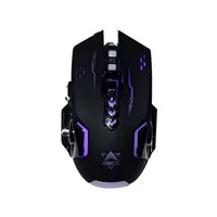 Souris de jeu sans fil rechargeable avec capteur optique rétroéclairé RVB arc-en-ciel et 3 DPI, souris ergonomique pour joueurs, compatible Windows et Mac