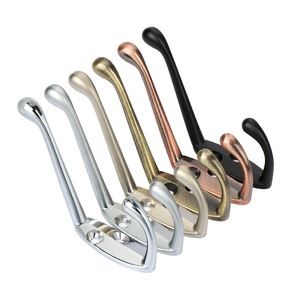 Zinc Alloy Robe <b>Hook</b> Double <b>Hook</b> Wall Mounted Heavy Duty For Bathroom Clothing Store Entryway - Product Image 3