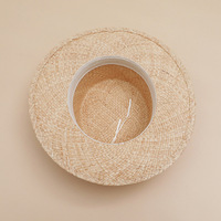 Sombrero de Rafia 100% Natural Tejido a Mano, Estilo Panamá, Unisex, Ajustable, Protección Solar para Playa y Verano, Venta al Por Mayor