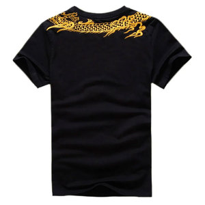 T-shirt personnalisé de haute qualité pour hommes Logo de broderie Vêtements pour hommes T-shirt décontracté à manches courtes en coton épais brodé pour hommes - Product Image 2