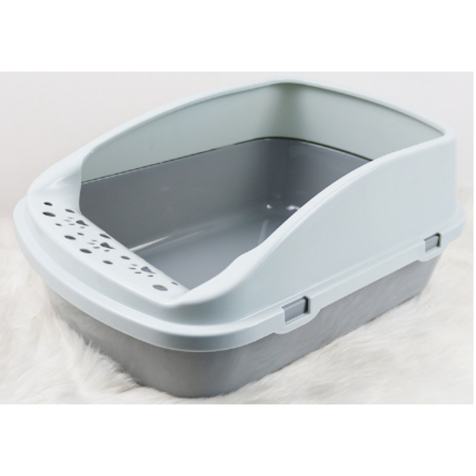 Starry Night Cat Paw Litter Box, Small Gray