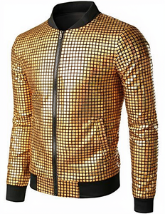 Chaqueta Bomber de Alta Calidad para Hombre, Chaqueta de Vuelo MA1 Delgada, Transpirable, de Nailon Lavado, con Cierre Frontal de Cremallera y Forro de Lana - Product Image 1