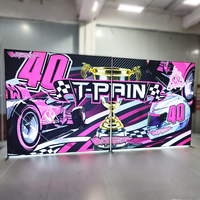 Support de toile de fond LED avec cadre en aluminium, affichage en tissu tendu rétroéclairé pop-up pour la publicité événementielle, boîtes lumineuses