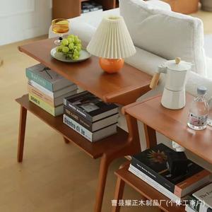 Walnut wood luxury side table, <b>sofa</b>, <b>sofa</b> <b>bed</b> table, living room bedroom table, stylish retro side table, solid wood - Product Image 3