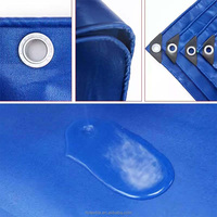 Bâche robuste en PVC enduit imperméable 2m x 1,5m 500GSM, ignifuge, protection UV, avec œillets pour voiture, bateau, camping