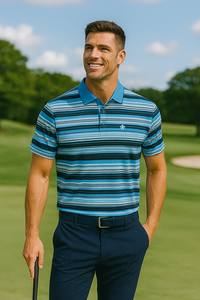 अनुकूलित पुरुषों के गोल्फ पोलो उच्च spf 30 पूर्ण प्रिंट 76% नायलॉन 24% स्पैन्डेक्स प्रदर्शन शर्ट आरामदायक गोल्फ टेनिस कपड़े - Product Image 4