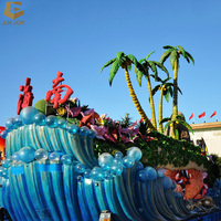 CCFL44 Magnifique chariot flottant à thème floral personnalisé pour les festivals, les carnavals, les défilés, à vendre