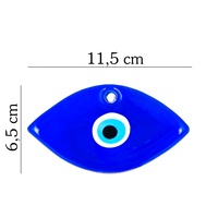 Amulette mauvais œil en verre, accessoire décoratif avec œil bleu