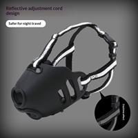 Muselière réfléchissante en forme de cœur pour chien, réglable et anti-morsure, pour la promenade en extérieur et l'entraînement des chiens de petite et grande taille
