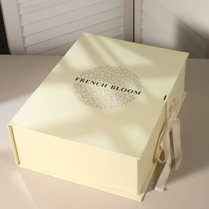 Foldable Book-Shape Rigid Jewelry & Wig <b>Box</b> Unique Ribbon-Packed Clothing Packaging with Paper Boxes - Product Image 1
