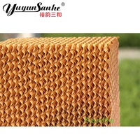 Nouveau coussin de refroidissement en nid d'abeille (papier kraft) pour poulailler, système de refroidissement par évaporation efficace dans les élevages avicoles