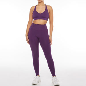 Ensembles de yoga de gymnastique Soutien-gorge de sport pour femmes de haute qualité Leggings à taille haute Ensembles de vêtements actifs - Product Image 1