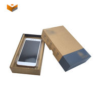 Boîte d'emballage pour téléphone portable avec couvercle et base personnalisés, emballage cadeau pour téléphone portable, boîte en carton avec insert en papier kraft