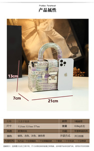 <span class=keywords><strong>Catalogo</strong></span> VIP all'Ingrosso per Primavera ed Estate, Nuova Borsa di Lusso Portatile a Forma di Scatola in Pietra con Tracolla. - Product Image 6