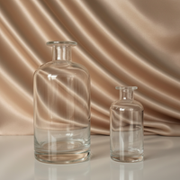 Bouteille diffuseur en verre transparent 100ml 500ml avec bouchon, bouteille vide, bouteilles diffuseur de luxe, bouteilles de boisson
