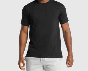 Camiseta Deportiva Personalizada para Hombre, Camiseta de Manga Corta para Entrenamiento Físico, 100% Algodón, Cuello Redondo, Camiseta Lisa para Hombre - Product Image 3
