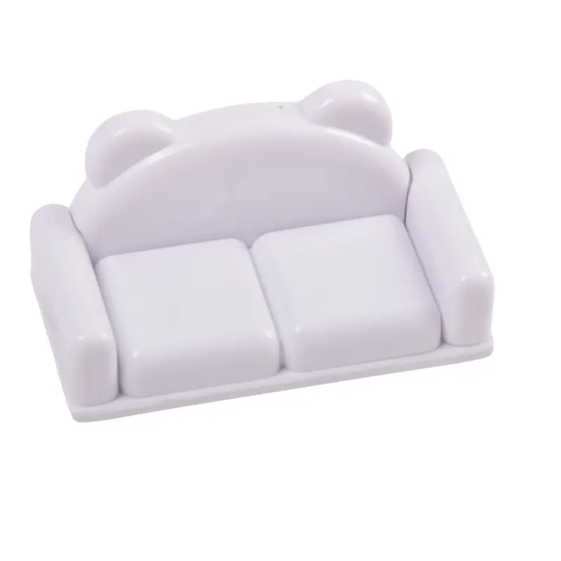 Sofá de juguete de plástico personalizado, silla, tipo de moldeo por inyección para modelo DIY
