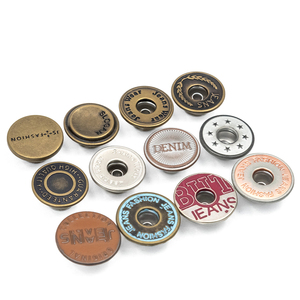 Luxury Brand Garments Accessories China <b>Button</b> Factory Custom Made logo Zinc Alloy Metal Plating Flatback Jean <b>Button</b> - Product Image 4