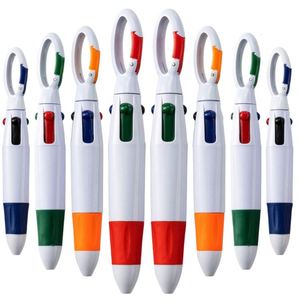 4-in-1 Multi-color Shuttle <b>Pen</b> With Carabiner Hook Promotional Gift <b>Pen</b> for Kids Party Bag Fillers Business Event Giveaway - Product Image 1