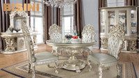 Coiffeuse multi-tiroirs de style américain Miroir de maquillage en bois massif sculpté pour la chambre à coucher Meubles de villa