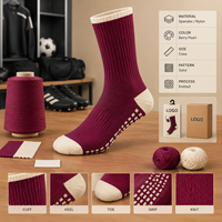 Chaussettes de football en Spandex et Nylon avec embout renforcé, semelle Match Grip Berry Pearl Grip, ajustement parfait pour les chaussures de football, taille personnalisée