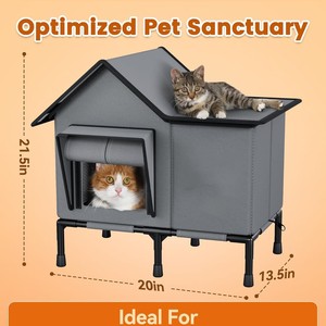 Casa <span class=keywords><strong>para</strong></span> Mascotas Elevada, Moderna, Aislada, Resistente a la Intemperie, con Calefacción, <span class=keywords><strong>para</strong></span> Gatos y <span class=keywords><strong>Perros</strong></span>, de Lujo, <span class=keywords><strong>para</strong></span> Interiores y Exteriores - Product Image 2