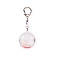 Porte-clés promotionnel en acrylique transparent, porte-clés personnalisé, porte-clés liquide à sable mouvant 3D mignon en forme de dauphin