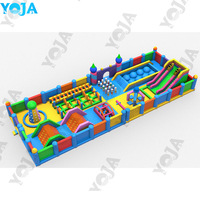 Nouveau design, grand parc de jeux gonflable, parcours d'obstacles gonflable, parcours d'obstacles pour adultes, certifié CE, taille personnalisable
