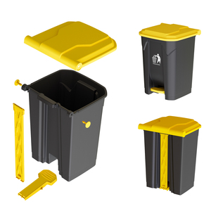 <span class=keywords><strong>Contenedor</strong></span> de <span class=keywords><strong>Basura</strong></span> de Plástico Móvil para Jardín y Hogar Moderno, Personalizable, de <span class=keywords><strong>100</strong></span> <span class=keywords><strong>Litros</strong></span>, para Reciclaje - Product Image 1