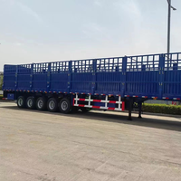 Semi-remorque à ridelles 2/3 essieux 30-80 tonnes, hauteur de ridelles 1,6 m, avec parois latérales fermées, pour le transport de marchandises en vrac et agricole