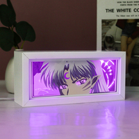Nouvelle conception de boîte à lumière LED avec motifs personnalisés, affiche encadrée de figurines d'anime en feuille lenticulaire 3D