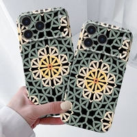 Coque de téléphone rigide personnalisable avec motif mantra pour iPhone 17 Air, 16, 15, 14, 11 Pro Max, 7 Plus, 16e