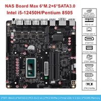 Placa Base NAS I5-12450H Pen-tium 8505 4*i226 Lan 6*SATA3.0 DDR5 Mini ITX Router Suave VPN Openwrt Micro Dispositivo DIY SFF-8643