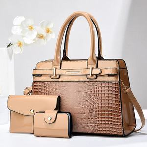 Wholesale Fashion Patent PU Leather Alligator Pattern Luxury <b>Bags</b> Women Handbags Shoulder Ladies Hand <b>Bags</b> - Product Image 5